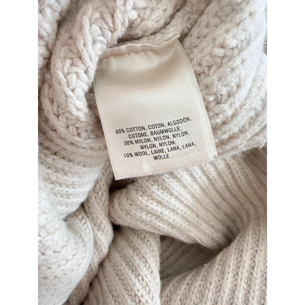 Anthropologie Moth Taupe Turtleneck Chunky Oversized Weighted Sweater Dress XS - Picture 6 of 8